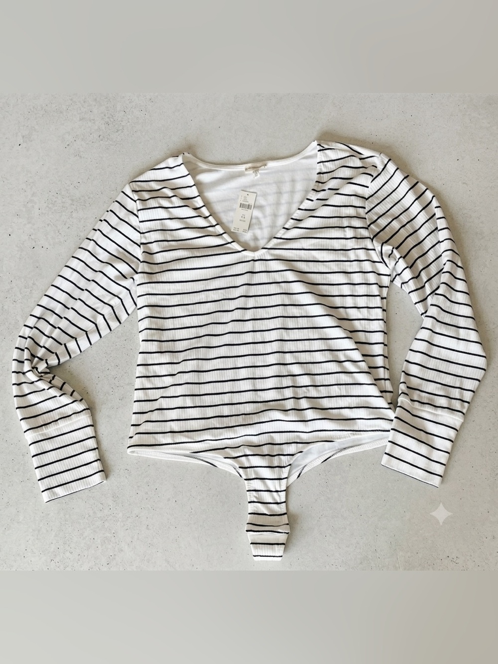 NWT Anthropologie PILCRO Striped Ribbed Minimalist Bodysuit Plus Size 1x